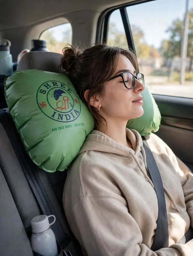 HARSHREE Air Travel Pillow Pack of 1 Solid Travel Comfort Series / Air Cushion Series