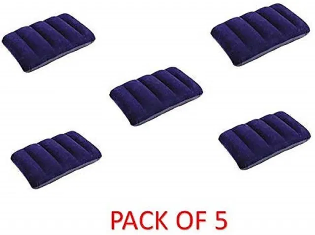 Radhe Hub Polyester Fibre Travel Pillow Pack of 5 Solid