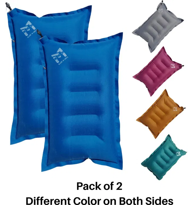pmsquare Air Travel Pillow Pack of 2 Solid Multi Color