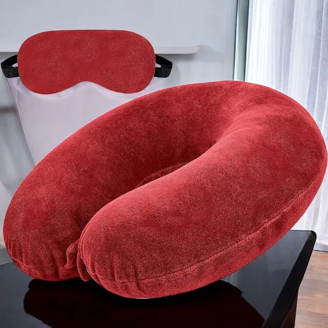 TrendTryst Ball Fibre Travel Pillow Pack of 1 Nature Fashion