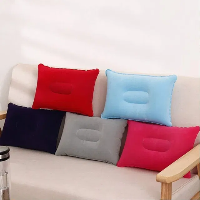 WAKTORO Polyester Fibre Travel Pillow Pack of 1 Solid NA