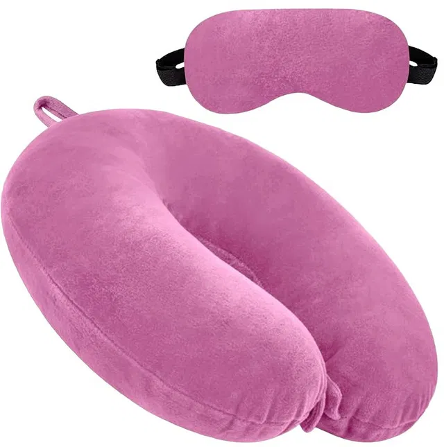 TrendTryst Polyester Fibre Travel Pillow Pack of 1 Nature Fashion