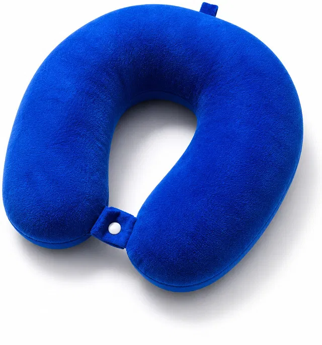 dr. org Microfibre Travel Pillow Pack of 1 Solid Ultra Soft Velvet Fabric Travel Neck Pillow I Comfort for Air, Car, Train, Bus,