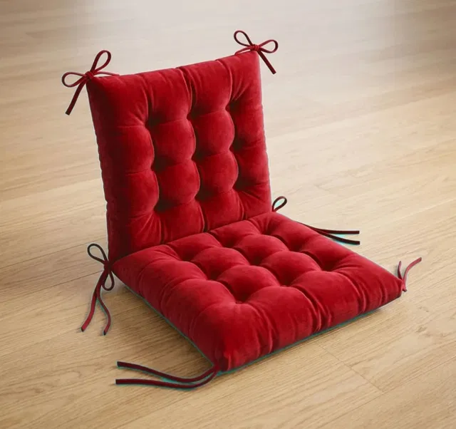 Zenvio Microfibre Chair Pad Pack of 2 Solid Soft Searis