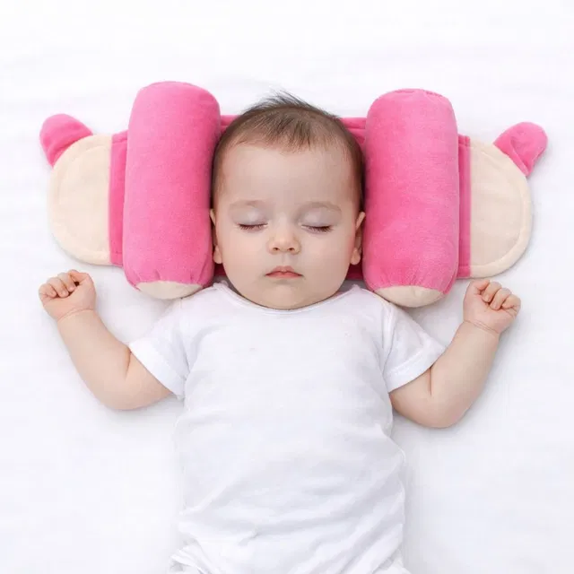FLORA BOUTIQUE Cotton Baby Pillow Pack of 1 Solid Baby Pillow