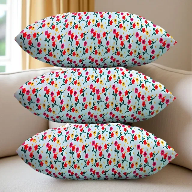 CIEZAR Polyester Fibre Sleeping Pillow Pack of 3 Floral Luxury