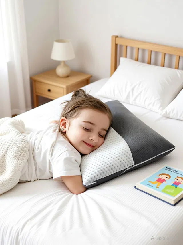 Wakefit Polyester Fibre Sleeping Pillow Pack of 1 Solid Kids