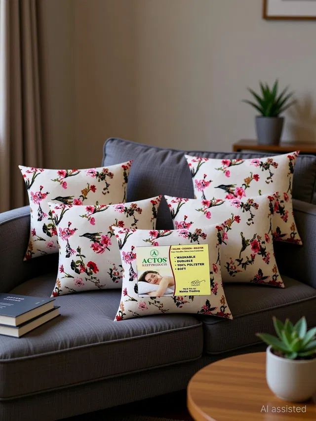 ACTOS Cotton Cushion Pack of 5 Abstract