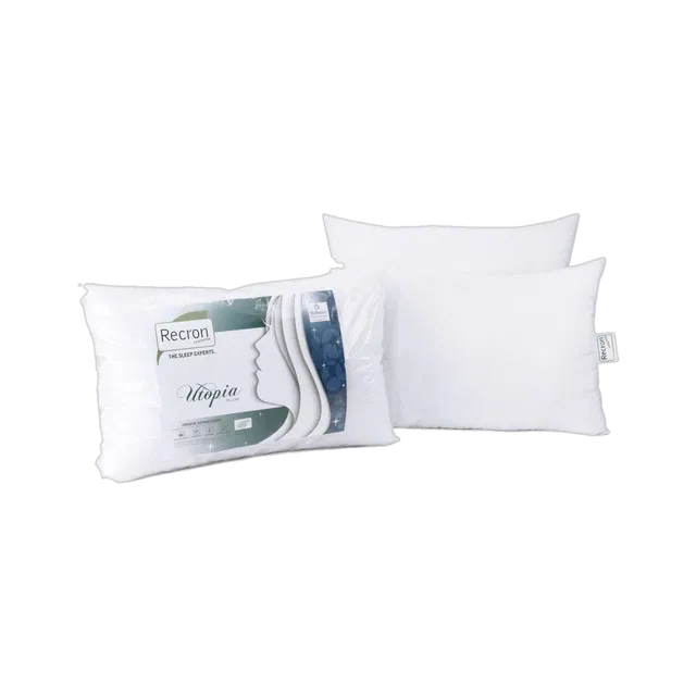 RECRON CERTIFIED Microfibre Sleeping Pillow Pack of 2 Solid Utopia