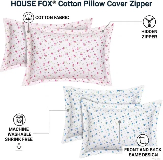 HOUSE FOX Cotton Pillows Cover