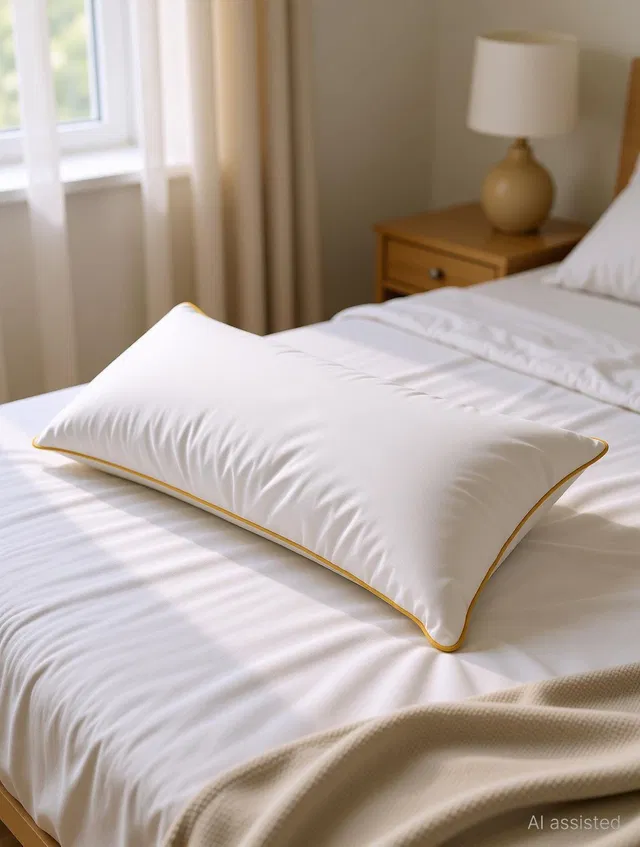 SleepyCat Microfibre Body Pillow Pack of 1 Solid Cuddle Pillow cover with