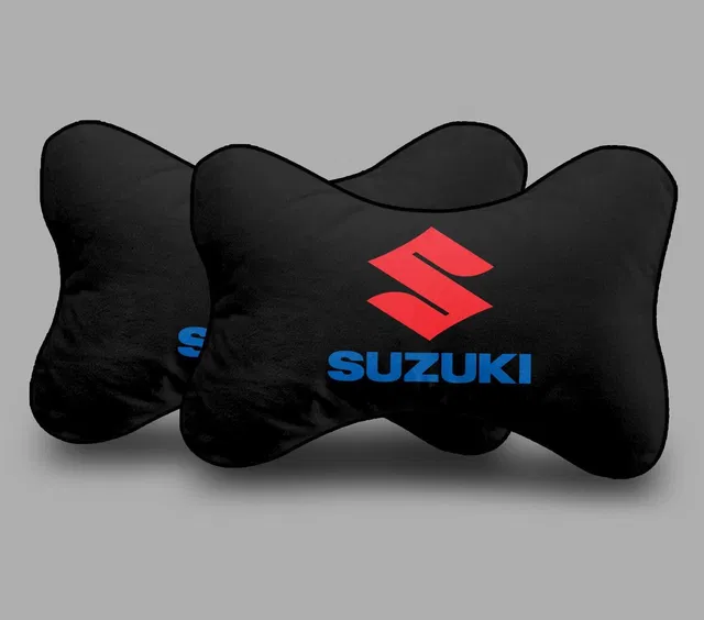 Ashu creation Microfibre Travel Pillow Pack of 2 Solid Car Neck Pillow For Headrest Pain Relief, Ergonomic Cervical, Neck Support