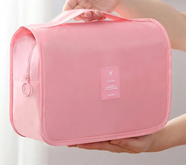 KASHTGO Travel Toiletry Bag with Hanging Hook, Portable Makeup Organizer for Women Travel Toiletry Kit