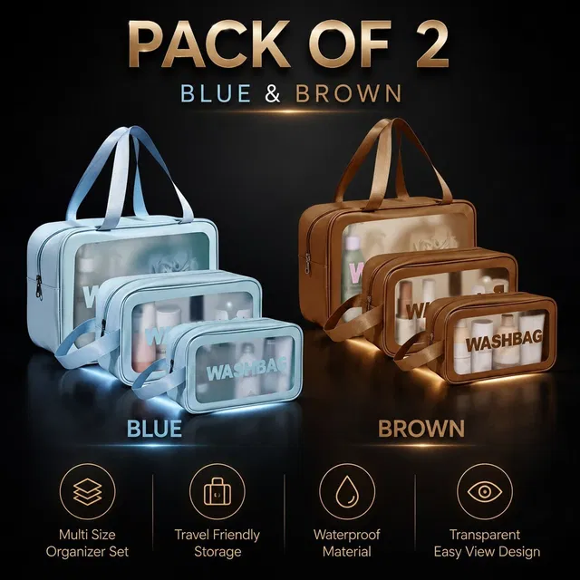 Bagwala Durable Travel Toiletry Bag with Neat Compartment Layout for Beauty and Grooming Travel Toiletry Kit