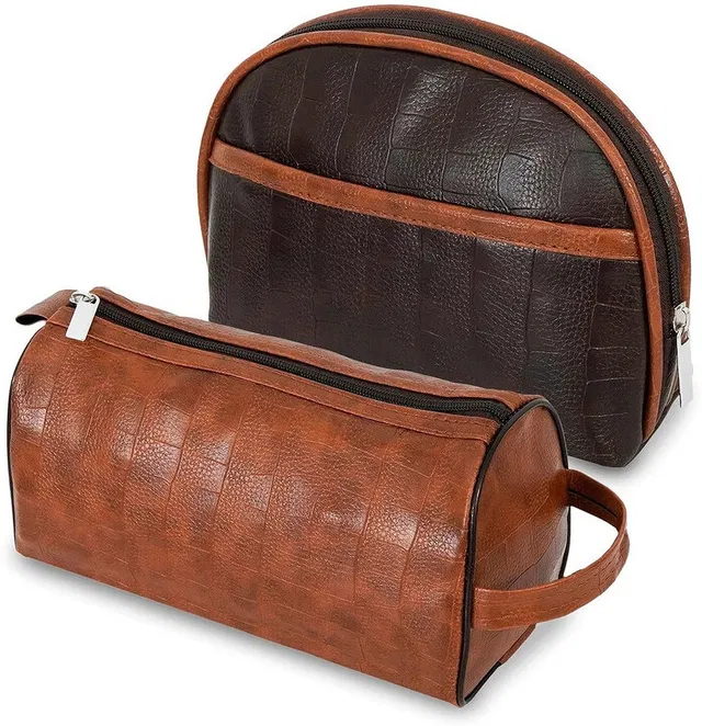 SNDIA 2 Set Travel Toiletry Pouch Shaving Kit Makeup Cosmetic Bg for Men's and Women's Travel Toiletry Kit