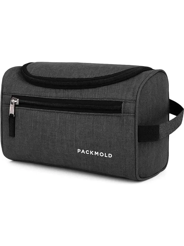 PACKMOLD Unisex travel toiletry bag for shaving cosmetics&gadgets(9.5*6*6 IN)CHARCOALGREY Travel Toiletry Kit