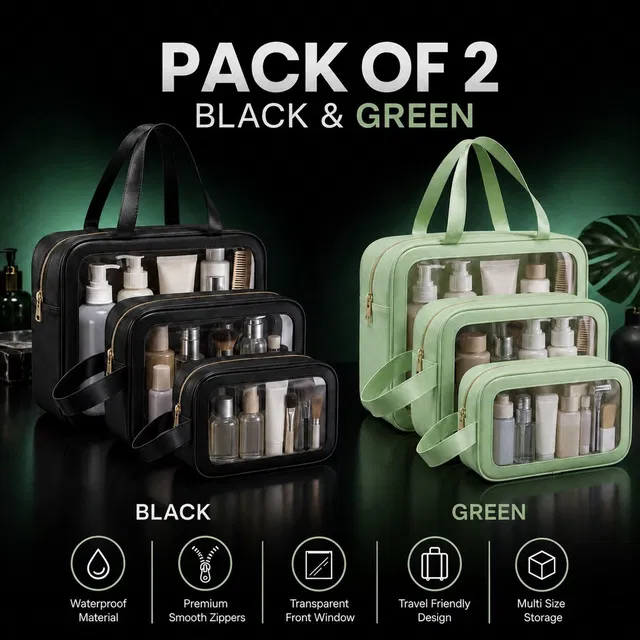 Bagwala Stylish Travel Toiletry Bag with Neat Compartment Layout for Beauty and Grooming Travel Toiletry Kit