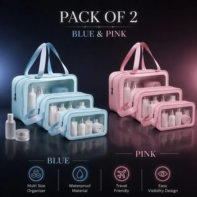 Bagwala Practical Grooming Travel Bag with Neat Compartment Layout for Travel Essentials Travel Toiletry Kit