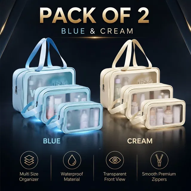 Bagwala Durable Bathroom Travel Bag with Neat Compartment Layout for Bathroom Essentials Travel Toiletry Kit