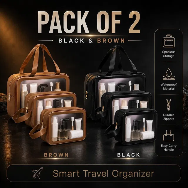 Bagwala Premium Travel Toiletry Bag with Neat Compartment Layout for Grooming Essentials Travel Toiletry Kit