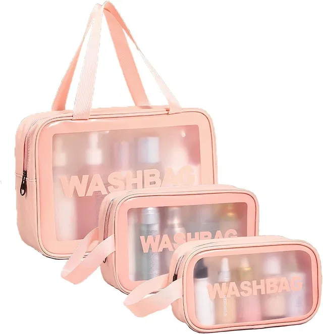 NISHTHAIMPEX Travel Makeup Pouch Set Toiletry Wash Bag Cosmetic Organizer Kit For Women Girls Travel Toiletry Kit