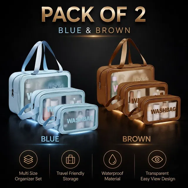 Bagwala Durable Travel Toiletry Bag with Neat Compartment Layout for Grooming Essentials Travel Toiletry Kit