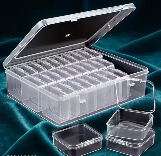 ZEN G Transparent Jewelry Organizer Box for Beads, Rings, Earrings & Small Items JEWELLERY ORGANIZER Vanity Box