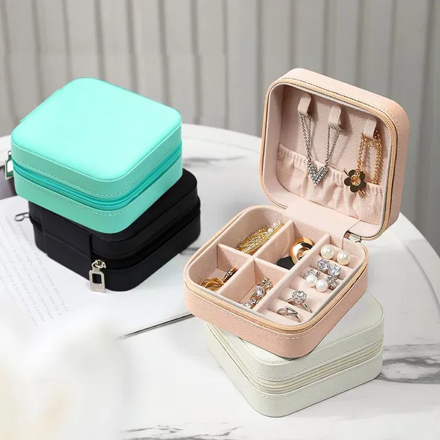 mrquee Jiaxu Travelling Mini Leather Jewelry Storage Box Multi-function Jewelry Box Mini Jewellery Box Vanity Box