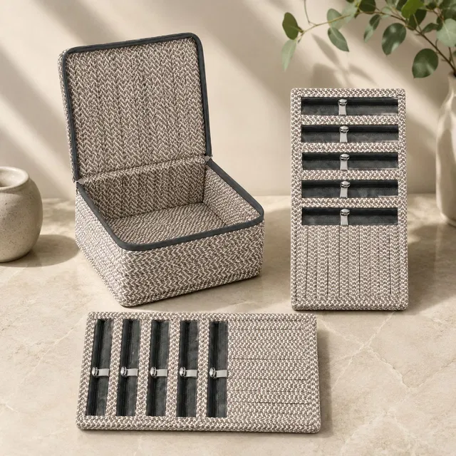 STORAZE Travel Jewellery & Makeup Organizer with 10 Pouches Jewellery Storage Makeup Pouches Vanity Box