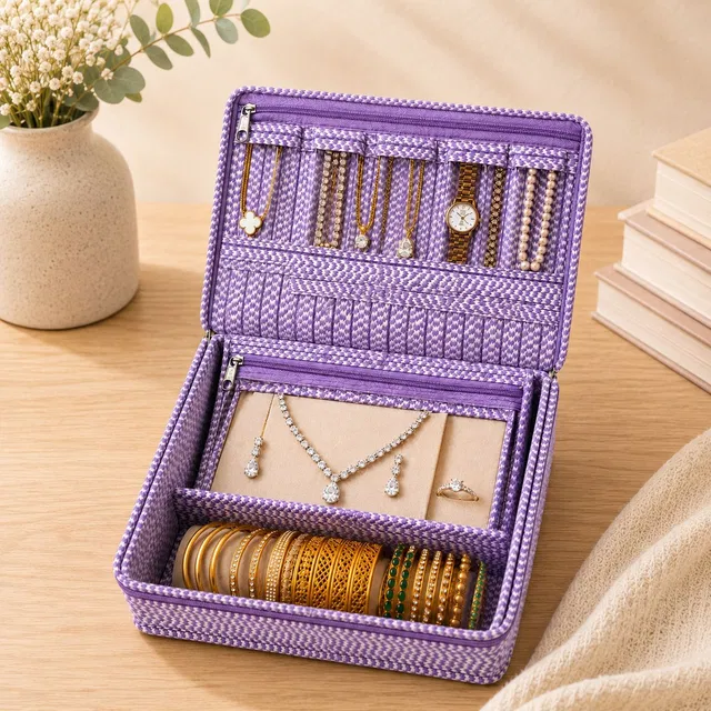 STORAZE Premium Travel Cosmetic Storage Case Jewellery Storage Makeup Pouches Vanity Box