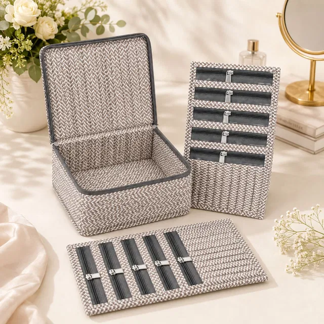STORAZE Elegant Hanging Jewellery Storage Organizer Jewellery pouch Vanity Box