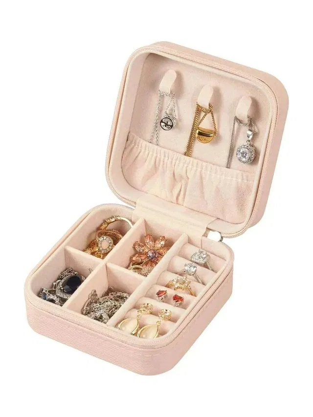 Wishbone Mini Jewelry Travel Case,Small Travel Jewelry Organizer, Portable Jewelry Box Jewellery Organiser Vanity Box