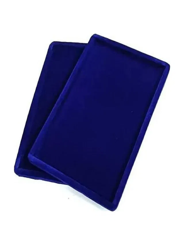 Ruby 2 Pcs Blue Jewellery Display Tray Jewellery Vanity Box