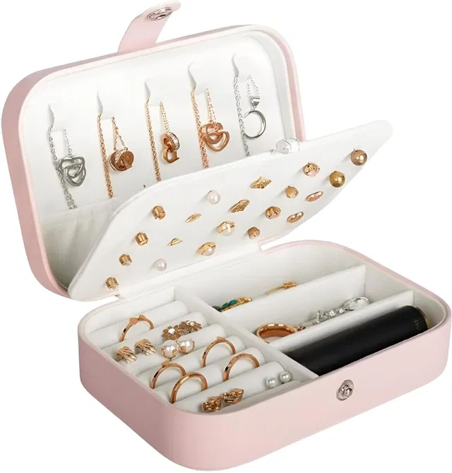 DECZI Jewellery Organizer Box for Women PU Leather Travel Storage Case Storage / Organizer Vanity Box