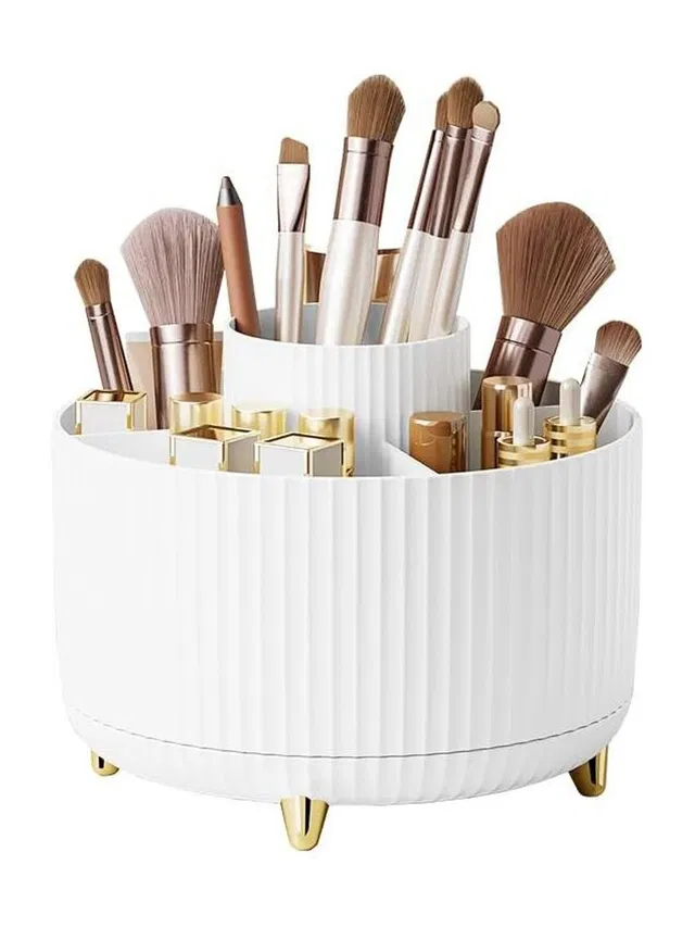 Xpandio 360° Rotating Makeup organizer for Vanity Decor, Bathroom Countertops,Desk Storage Container Vanity Box
