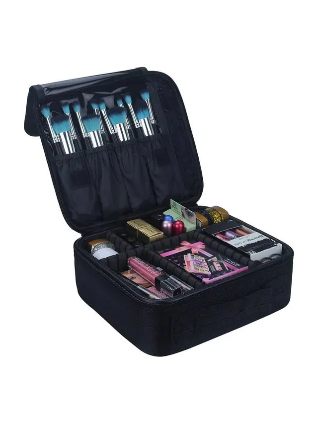 NOLVEX Toiletry Vanity Bag with Adjustable Compartment for Cosmetics Makeup Stoarage bag Vanity Box