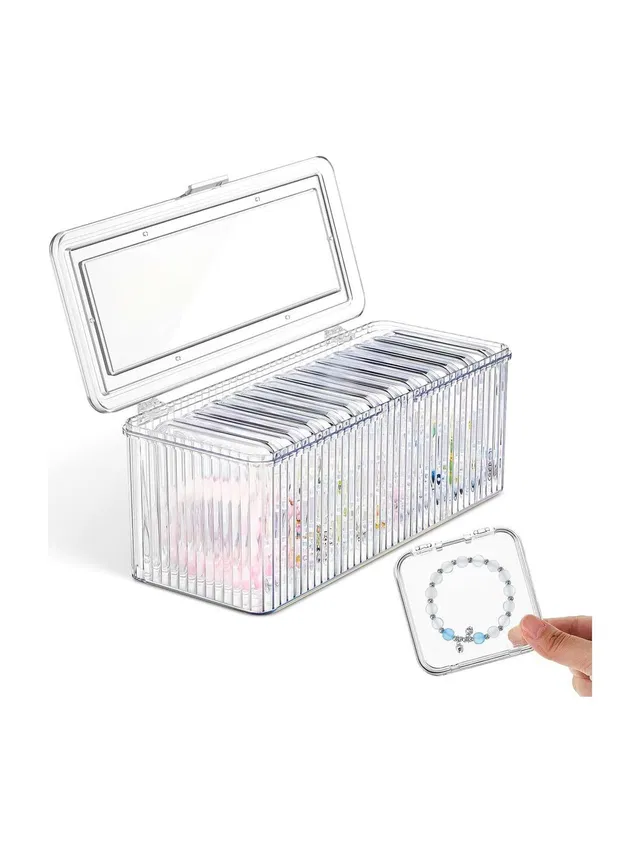 Deoxys 1 Pcs Large Bracelet Jewelry Box with 10 Pcs Small Acrylic Bracelet Organizer Earrings, Jewelry & DIY Storage Vanity Box