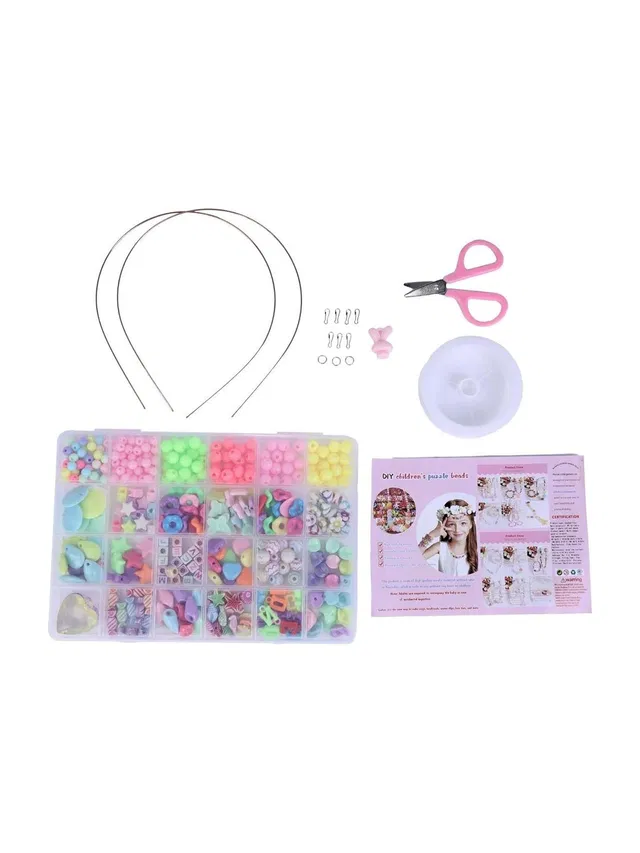 KRUPANIDHI Bracelet Making Kits for Girls, 600+ Pcs, Clay Beads Bracelet Making Kit educational, creative arts and crafts activity kit designed for children Vanity Box