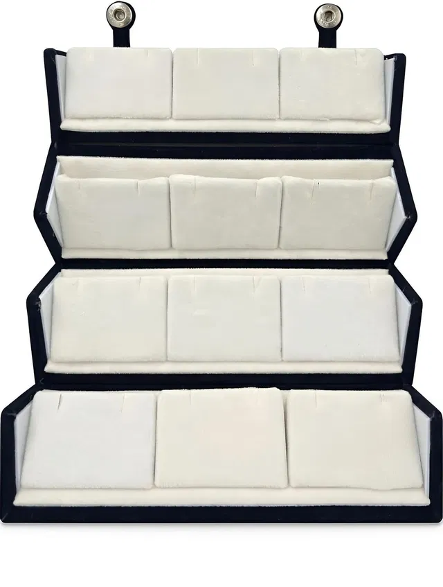 Orvexa 12 Pair Jhumka Earrings Storage Organizer Box Jewellery Holder Jewellery Storage & Display Vanity Box