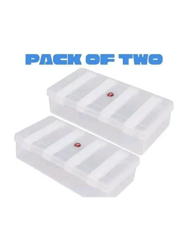 AMANDCO Multipurpose Plastic 2 Boxes Each Box with 4 Rod Stick for Women and Girls ,Organizer Case For Jewellery, Bangles Box, Lockable Vanity Box, ( Pack Of 2 ) Vanity Box