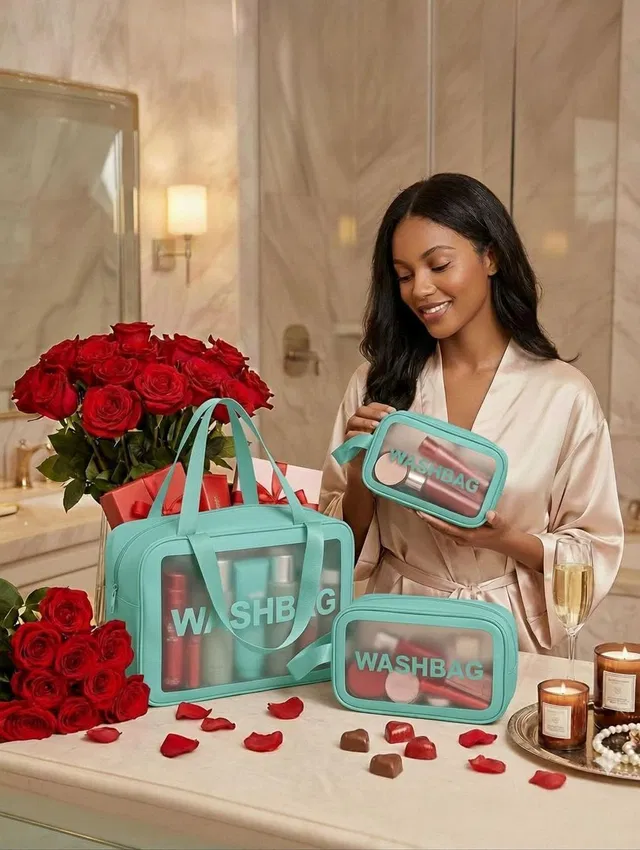 Godadi Wala 3Pcs Washbag Set, Wash Make Up Bag Waterproof Zippered Washbasg Bag, Vanity Box Function refers to the purpose of Vanity Box. Makeup, Makeup and Jewellery, etc. Vanity Box