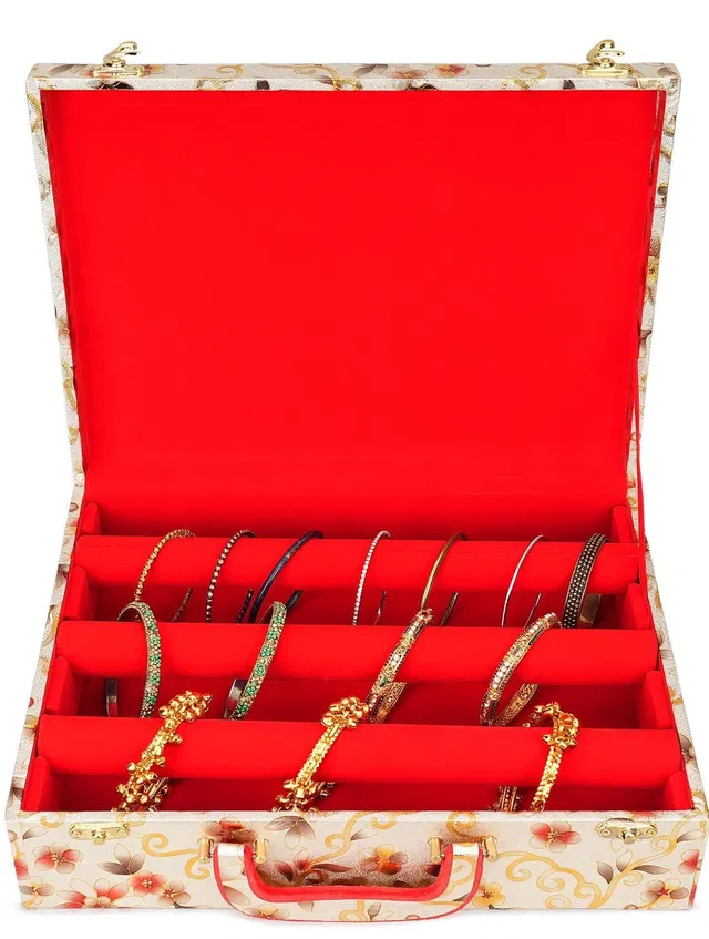 CGC Trendy storage Bangle Box With 3 Rods And C- Lock system To Carry Bangle Box Storage Box, bangle box Vanity Box
