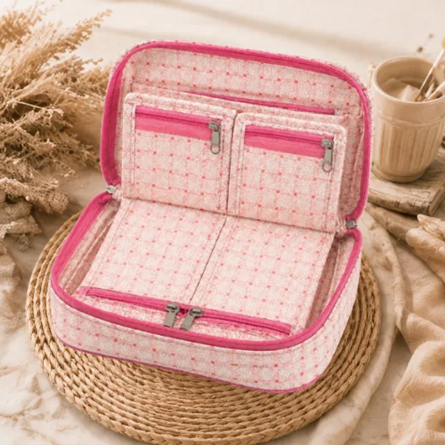 STORAZE Multipurpose Jewellery & Makeup Organizer Pouch for Women Jewellery Organizer Vanity Box