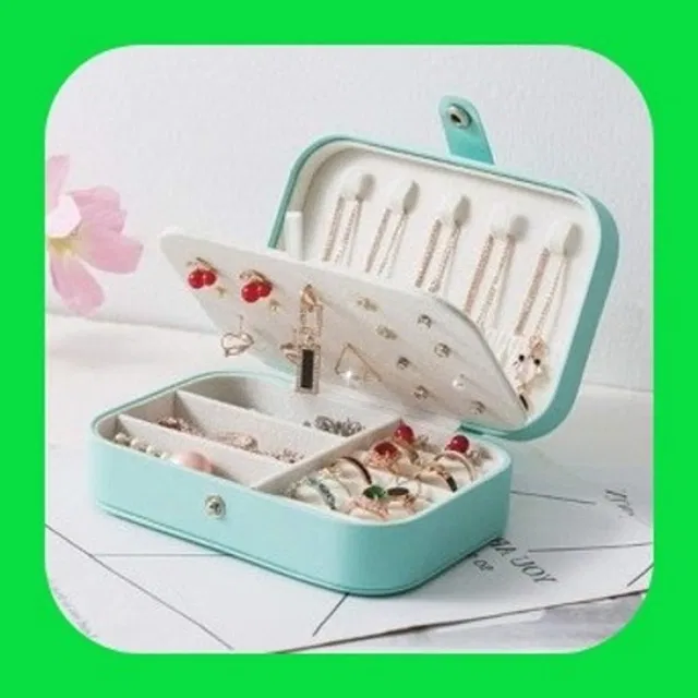 SBTs jewellery Box, double layer organizer Cosmetic Wardrobe Jewellery Organizer for Earrings Necklace Rings Vanity Box