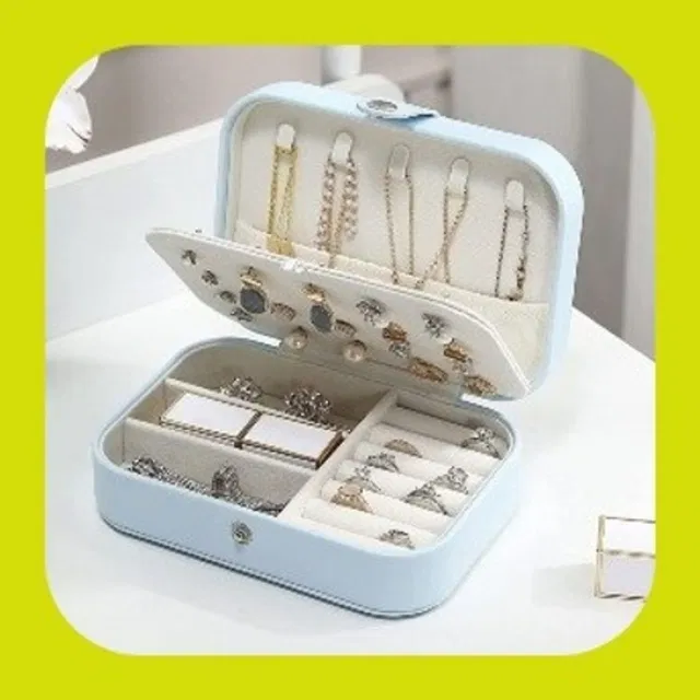 SBTs jewellery Box, double layer organizer Cosmetic Wardrobe Jewellery Organizer for Earrings Necklace Rings Vanity Box