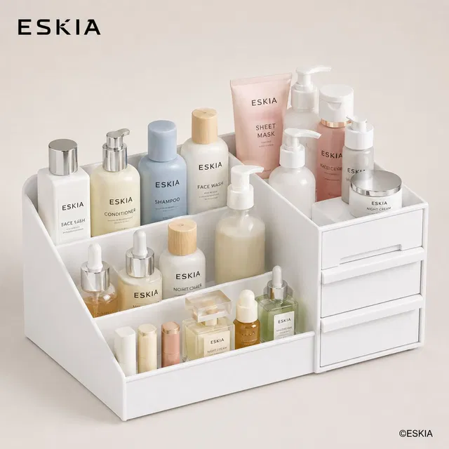 ESKIA MACKUP Orgenizer White Multiple Purpose Vanity Box