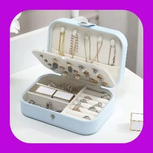 SBTs jewellery Box, double layer organizer Cosmetic Wardrobe Jewellery Organizer for Earrings Necklace Rings Vanity Box