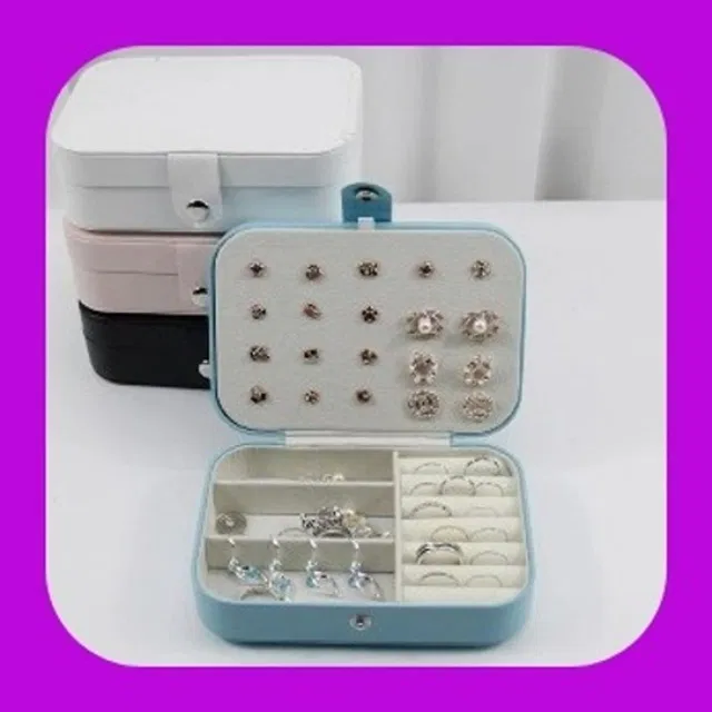 SBTs jewellery Box, double layer organizer Cosmetic Wardrobe Jewellery Organizer for Earrings Necklace Rings Vanity Box