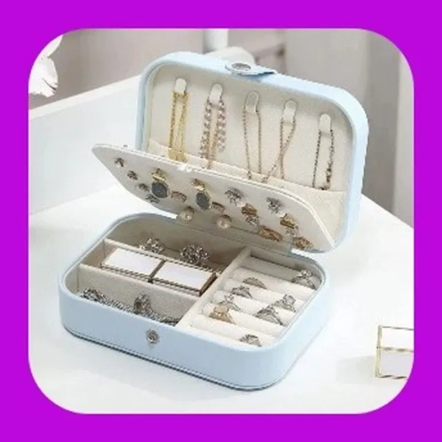 SBTs jewellery Box, double layer organizer Cosmetic Wardrobe Jewellery Organizer for Earrings Necklace Rings Vanity Box