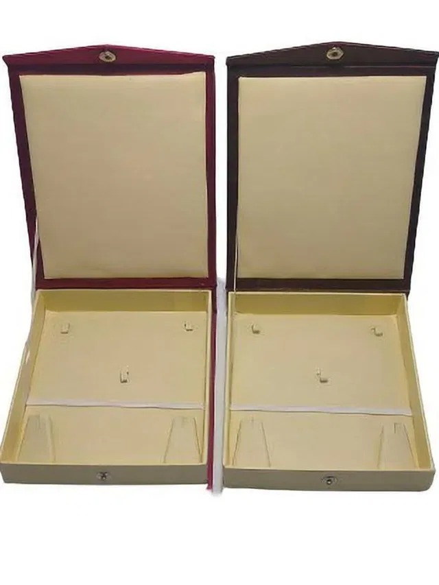 IDEAL FASHION Necklace Earring Half set jewellery vanity box Combo Pack of 2 Box ( Size Single Pices 7×6×2 ) Jewellery Storage Vanity Box